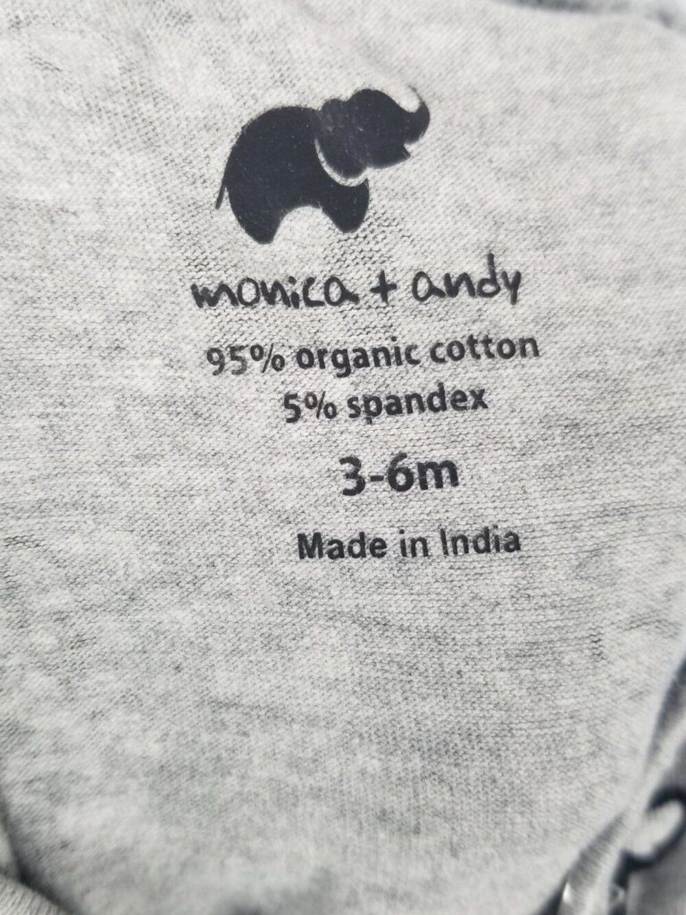 Monica + Andy Footie 3-6M Frenchie Dog Print 100% Organic Cotton - Picture 4 of 6